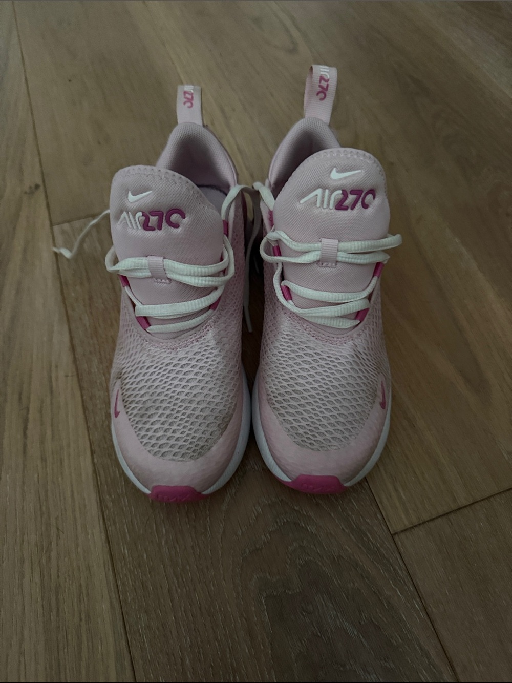 Nike Kids' Pink and White Air 270 Sneakers